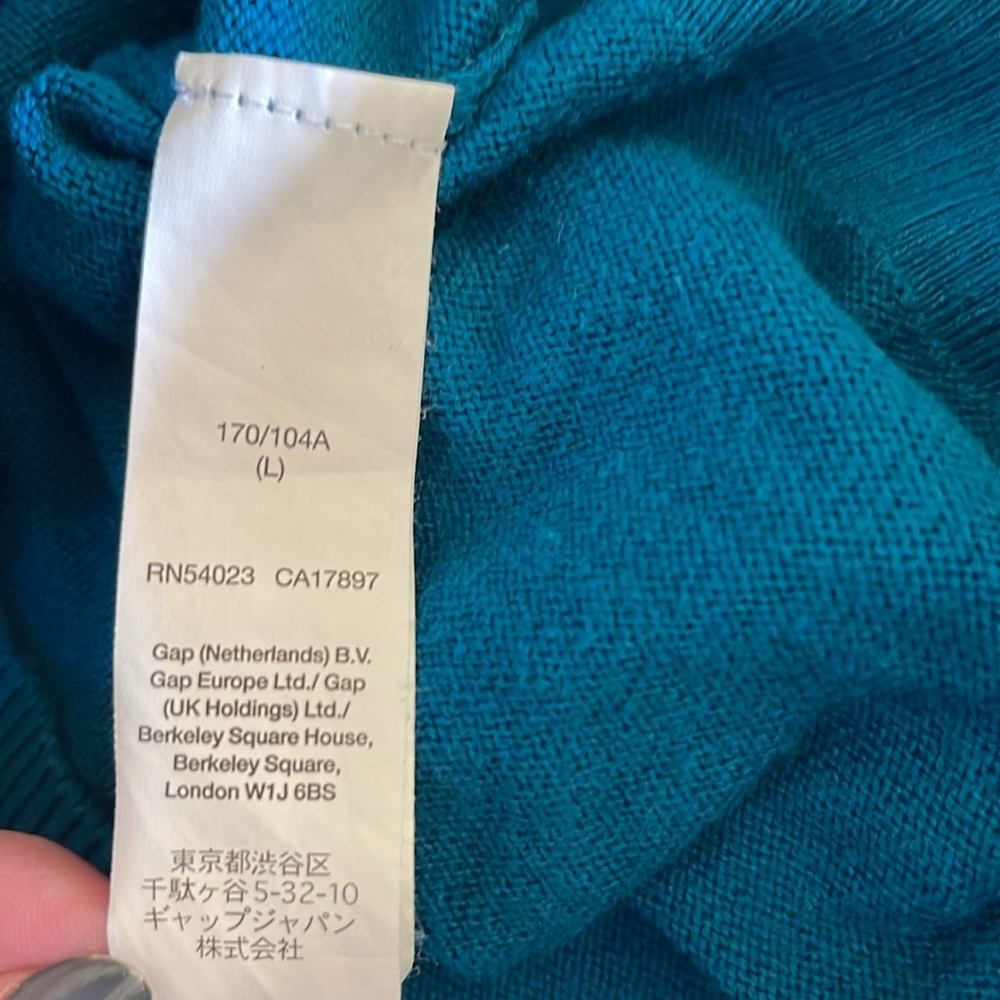 Gap Women’s Long Sleeve Crew Neck Cardigan in Mountain Teal - Picture 5 of 8